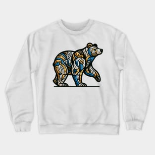 Bear illustration. Illustration of a bear in cubism style Crewneck Sweatshirt